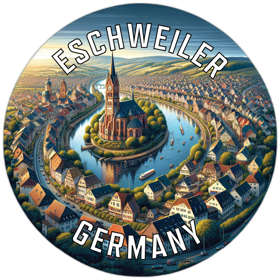 Eschweiler Germany Souvenir Die Cut Flat Magnet 6-Inch
