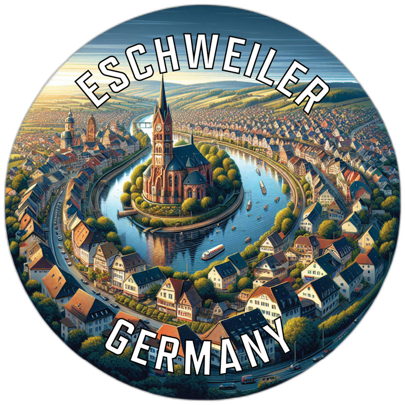 Eschweiler Germany Souvenir Die Cut Flat Magnet 6-Inch