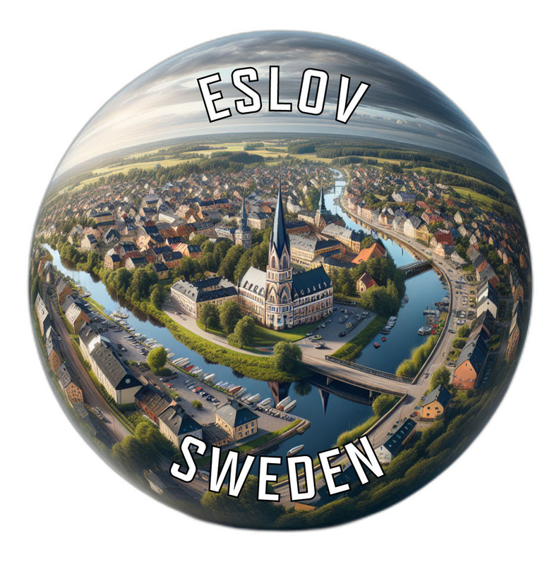Eslov Sweden Souvenir Die Cut Flat Magnet 2-Inch