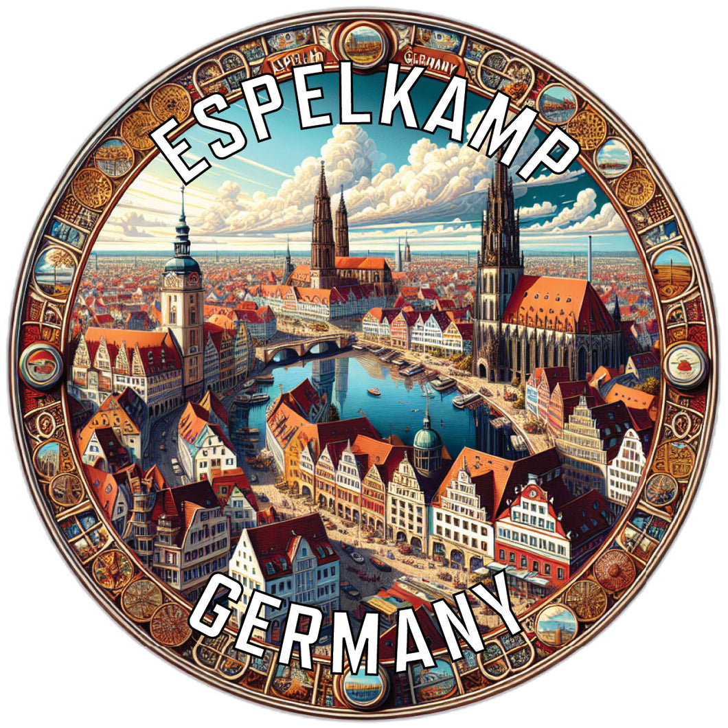 Espelkamp Germany Souvenir Die Cut Flat Magnet 6-Inch