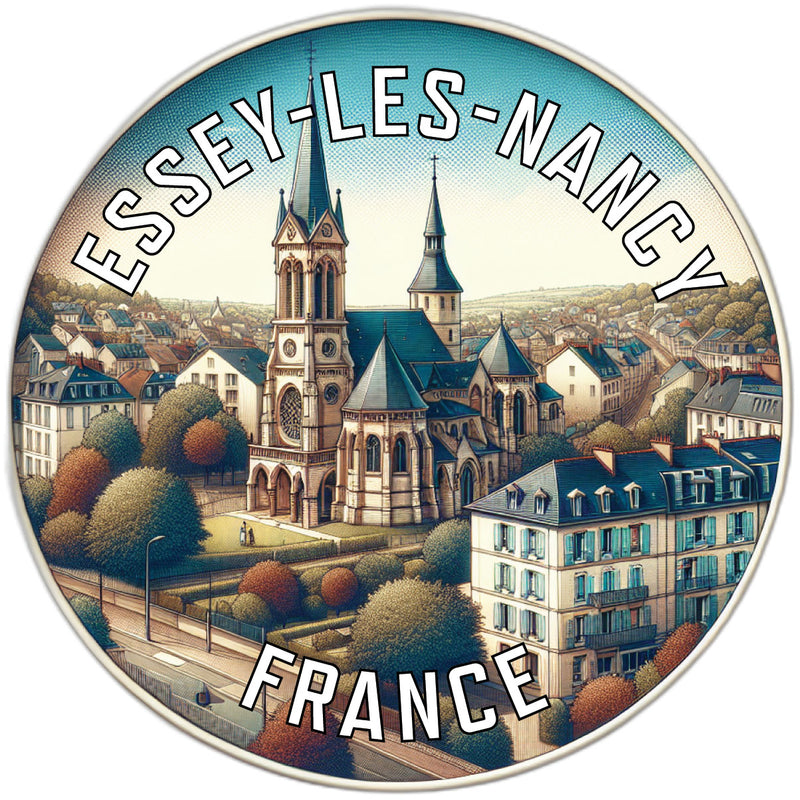 Essey les Nancy France Souvenir Die Cut Flat Magnet 2-Inch