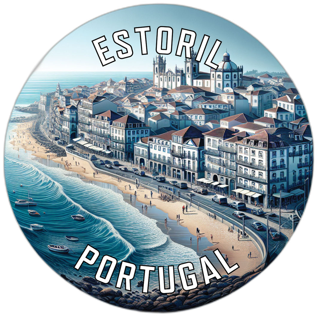 Estoril Portugal Souvenir Die Cut Flat Magnet 6-Inch