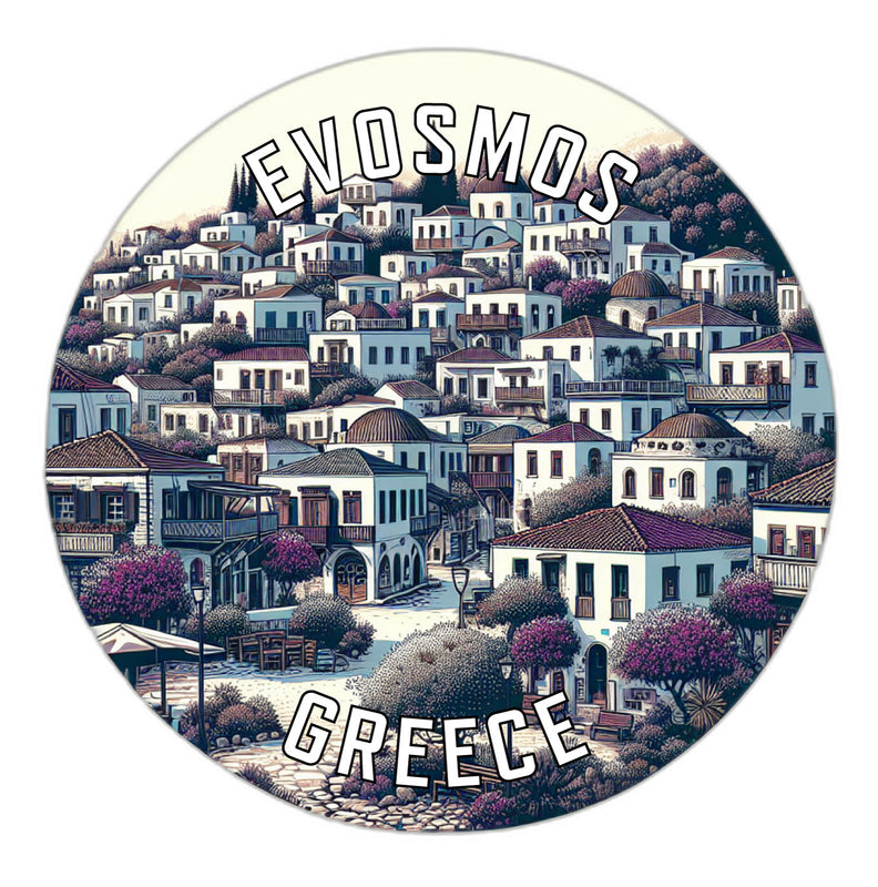 Evosmos Greece Souvenir Die Cut Flat Magnet 6-Inch