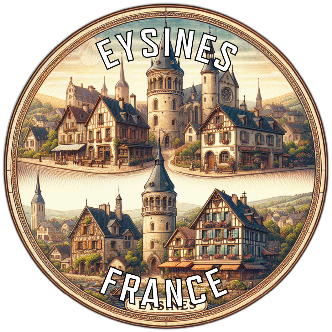 Eysines France Souvenir Die Cut Flat Magnet 6-Inch