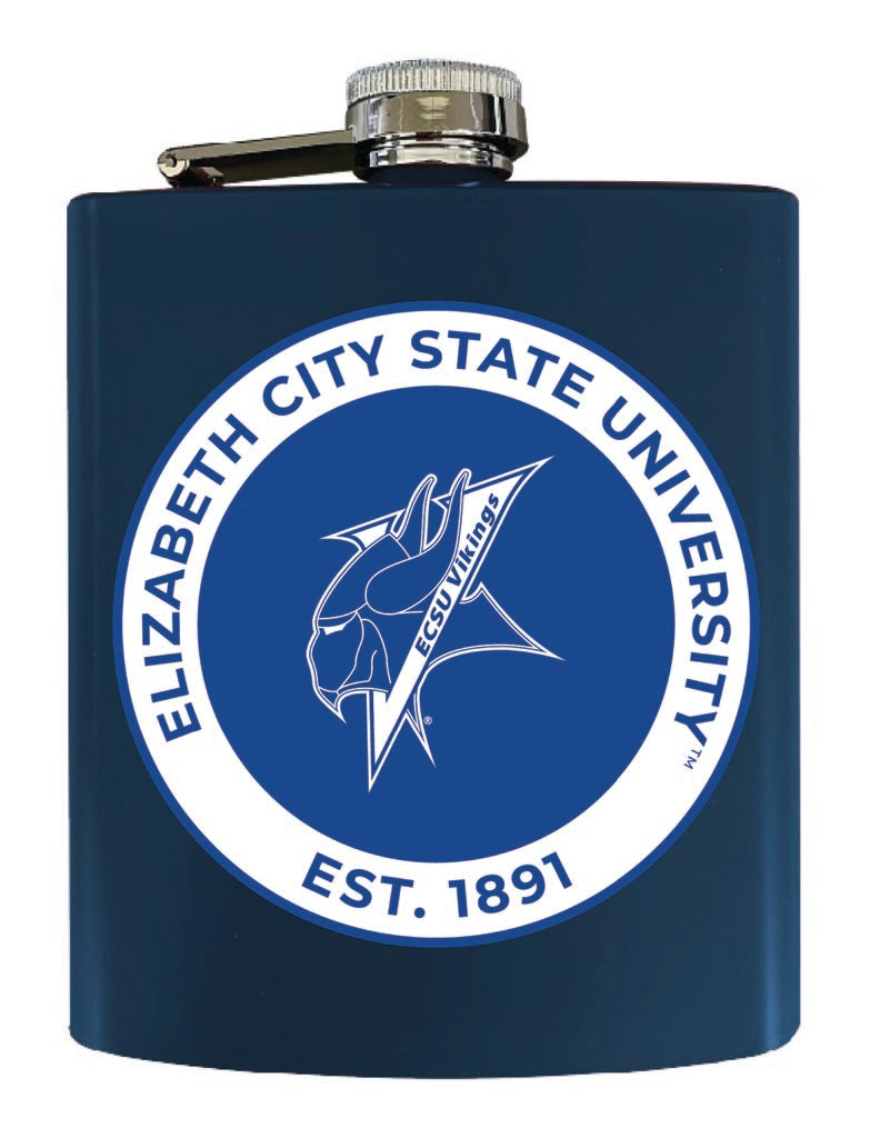 Elizabeth City State University 7 oz Steel Flask Matte Finish Navy Officially Licensed Collegiate Product Single