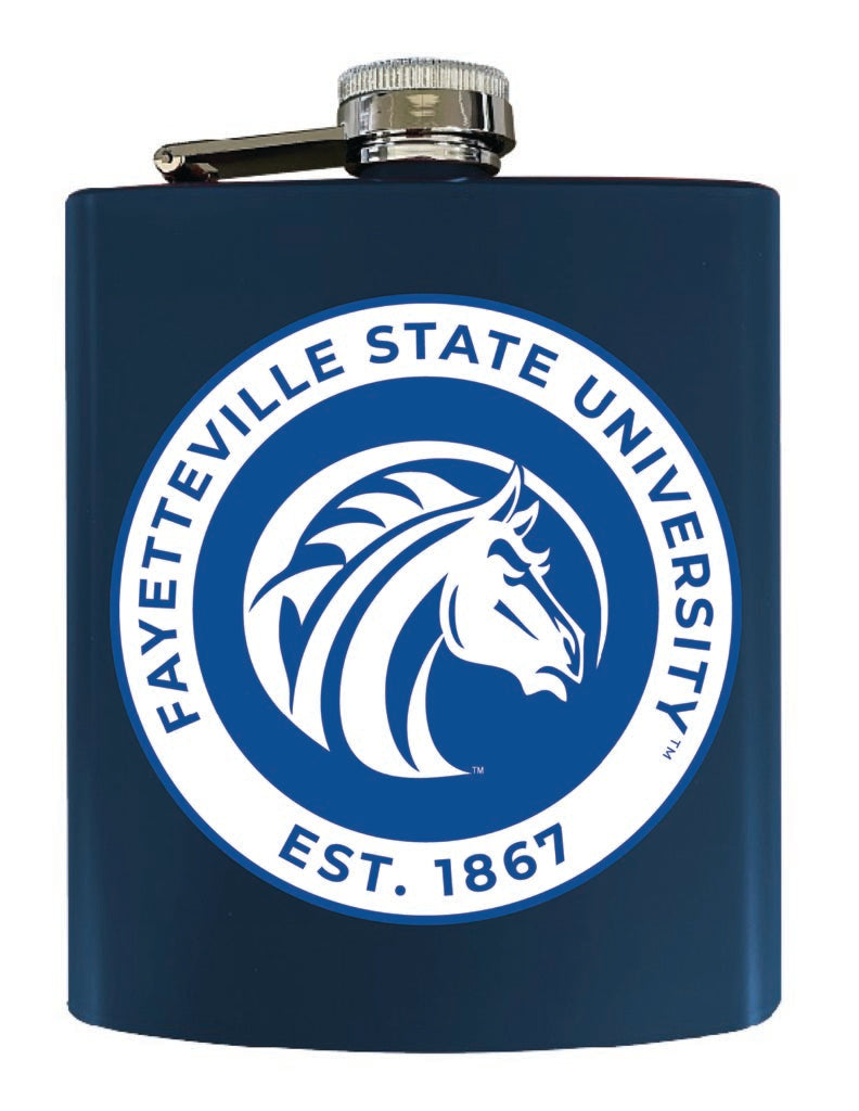 Fayetteville State University 7 oz Steel Flask Matte Finish Navy Officially Licensed Collegiate Product Single
