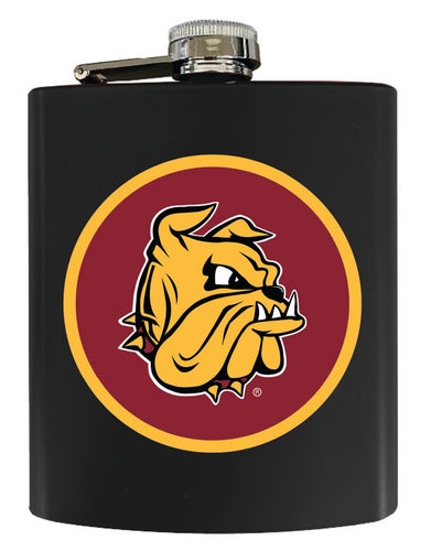 Minnesota Duluth Bulldogs 7 oz Steel Flask Matte Finish Black Officially Licensed Collegiate Product Single