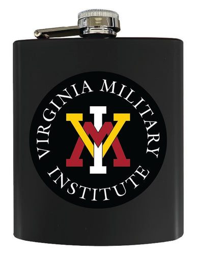 VMI Keydets 7 oz Steel Flask Matte Finish Black Officially Licensed Collegiate Product 2-Pack