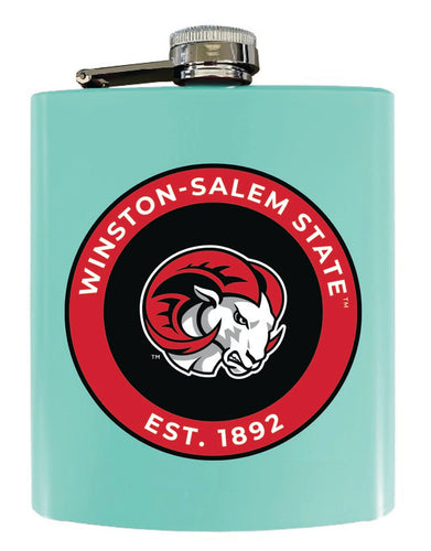 Winston-Salem State 7 oz Steel Flask Matte Finish Seafoam Officially Licensed Collegiate Product Single