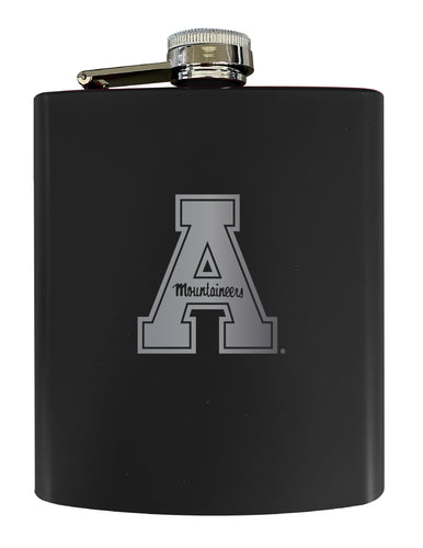 Appalachian State Stainless Steel Etched Flask 7 oz - Officially Licensed, Choose Your Color, Matte Finish