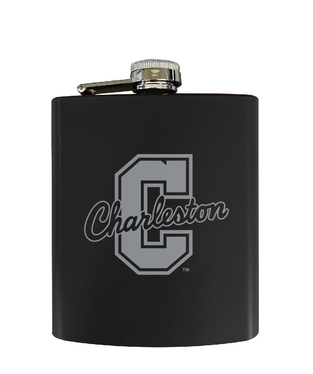College of Charleston Stainless Steel Etched Flask - Choose Your Color