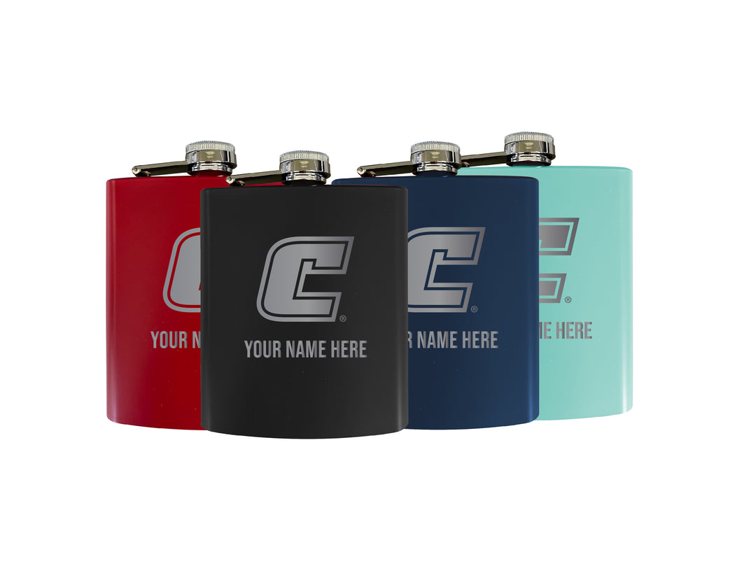 University of Tennessee at Chattanooga Customizable 7 oz Engraved Steel Flask Matte Finish Officially Licensed Collegiate Product