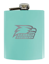 Load image into Gallery viewer, Georgia Southern Eagles Stainless Steel Etched Flask 7 oz - Officially Licensed, Choose Your Color, Matte Finish
