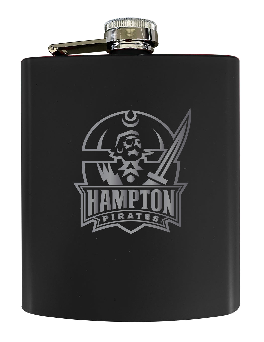 Hampton University Stainless Steel Etched Flask - Choose Your Color