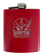 Load image into Gallery viewer, Hampton University Stainless Steel Etched Flask - Choose Your Color
