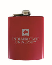 Load image into Gallery viewer, Indiana State University Stainless Steel Etched Flask - Choose Your Color
