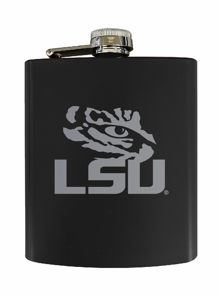 LSU Tigers Stainless Steel Etched Flask - Choose Your Color