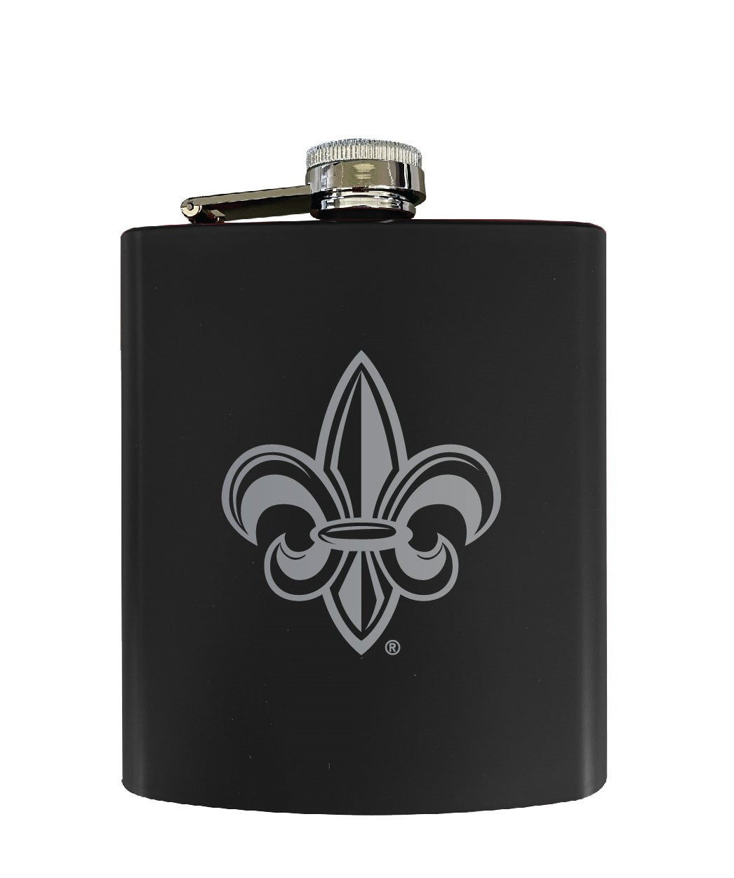 Louisiana at Lafayette Stainless Steel Etched Flask - Choose Your Color