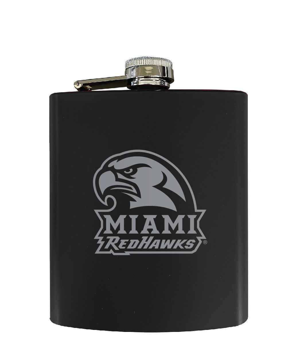Miami of Ohio Stainless Steel Etched Flask - Choose Your Color