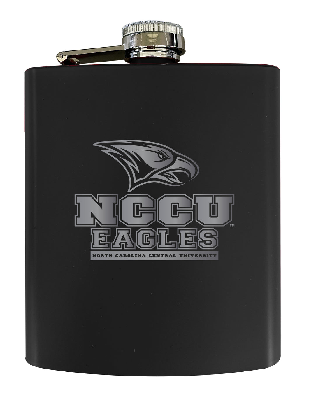 North Carolina Central Eagles Stainless Steel Etched Flask - Choose Your Color
