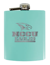 Load image into Gallery viewer, North Carolina Central Eagles Stainless Steel Etched Flask - Choose Your Color
