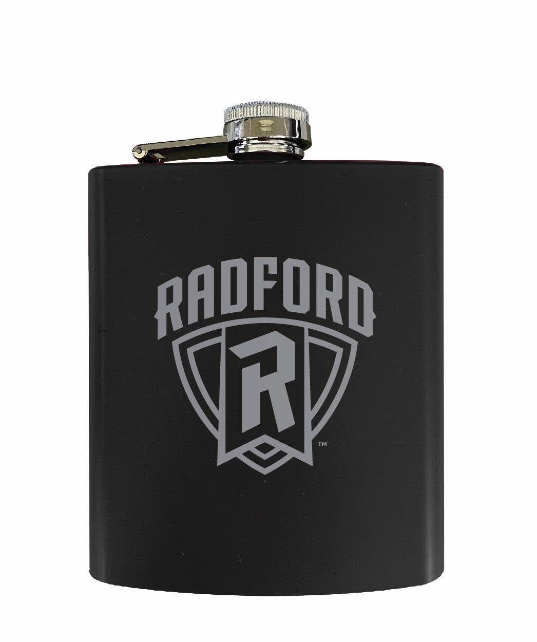 Radford University Highlanders Stainless Steel Etched Flask - Choose Your Color