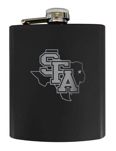 Stephen F. Austin State University Stainless Steel Etched Flask 7 oz - Officially Licensed, Choose Your Color, Matte Finish