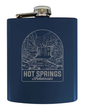 Load image into Gallery viewer, Hot Springs Arkansas Souvenir 7 oz Engraved Steel Flask Matte Finish
