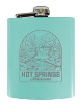 Load image into Gallery viewer, Hot Springs Arkansas Souvenir 7 oz Engraved Steel Flask Matte Finish
