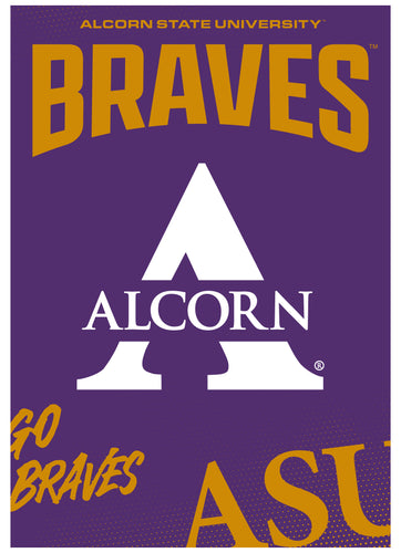 Alcorn State Braves Vintage Collegiate Poster – Officially Licensed College Wall Art 