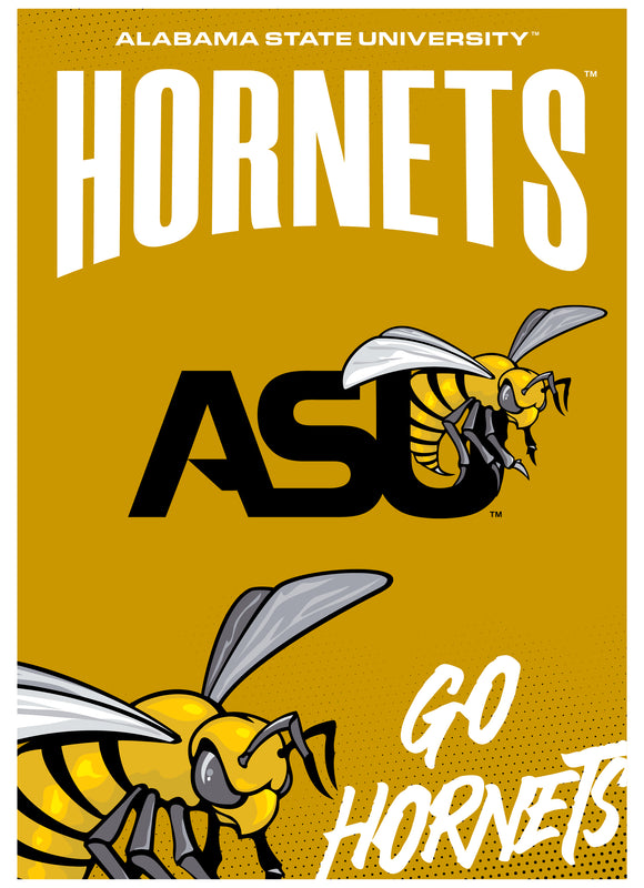 Alabama State University Vintage Collegiate Poster – Offic. Lic. Wall Art