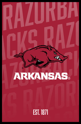 Arkansas Razorbacks Vintage College Poster Officially Licensed Collegiate Product 11 x 17-Inches