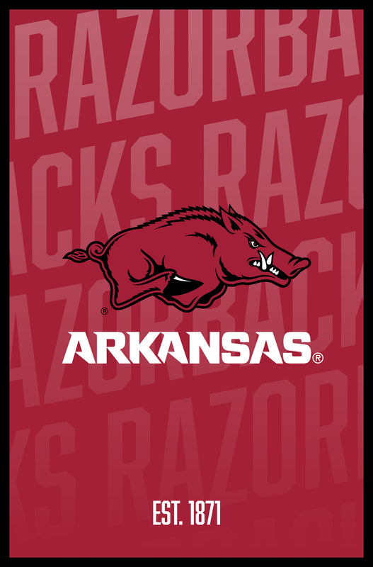 Arkansas Razorbacks Vintage College Poster Officially Licensed Collegiate Product 11 x 17-Inches