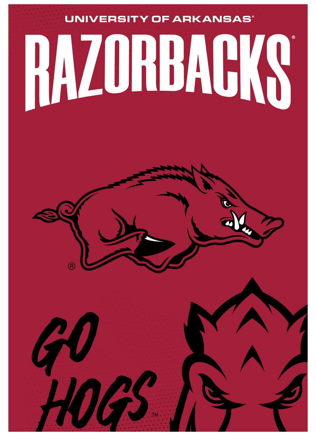 Arkansas Razorbacks Vintage Collegiate Poster – Officially Licensed ...