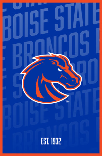 Boise State Broncos Vintage College Poster Officially Licensed Collegiate Product 11 x 14-Inches