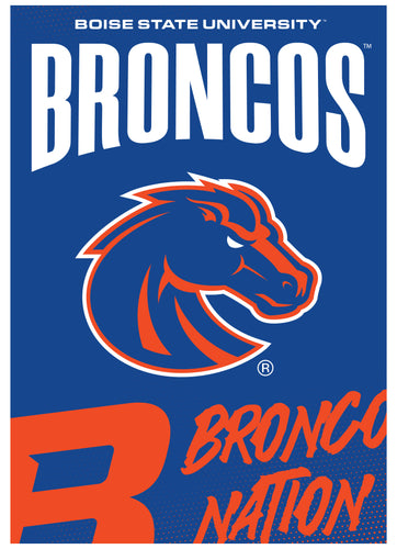 Boise State Broncos Vintage Collegiate Poster – Officially Licensed College Wall Art 