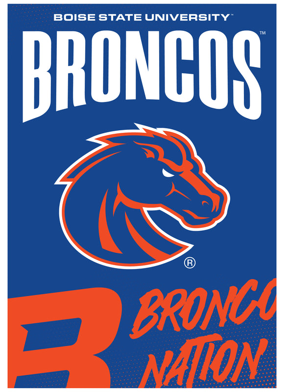 Boise State Broncos Vintage Collegiate Poster – Officially Licensed College Wall Art 