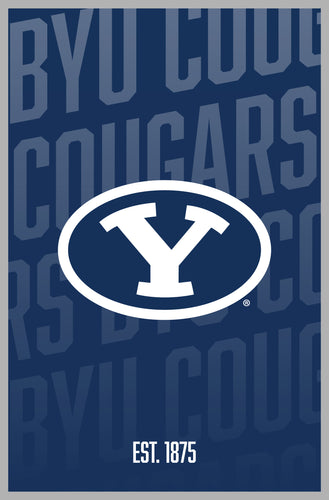 Brigham Young Cougars Vintage College Poster Officially Licensed Collegiate Product 11 x 17-Inches