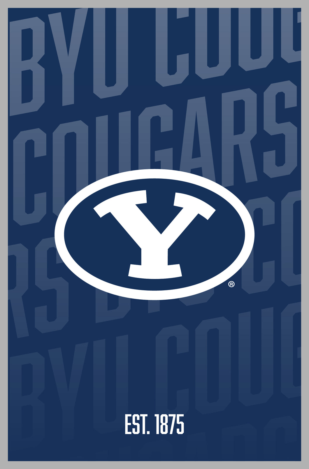 Brigham Young Cougars Vintage College Poster Officially Licensed Collegiate Product 11 x 17-Inches