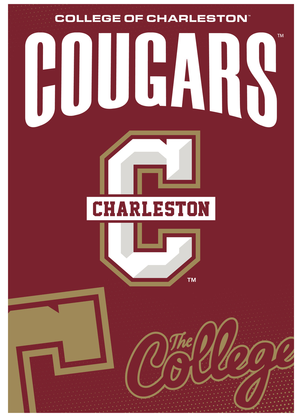 College of Charleston Vintage Collegiate Poster – Officially Licensed College Wall Art 