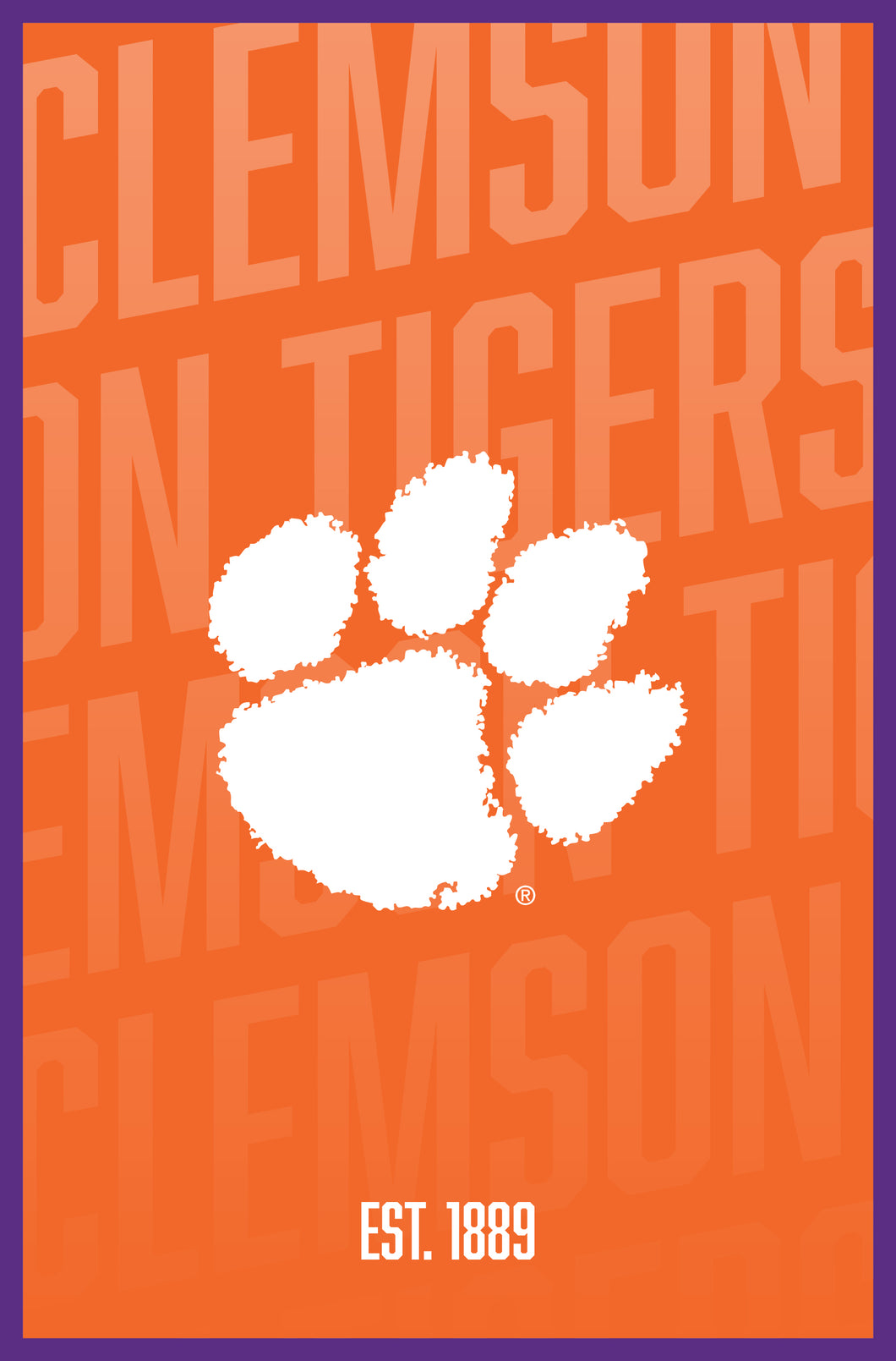 Clemson Tigers Vintage College Poster Officially Licensed Collegiate Product 8.5 x 11-Inches