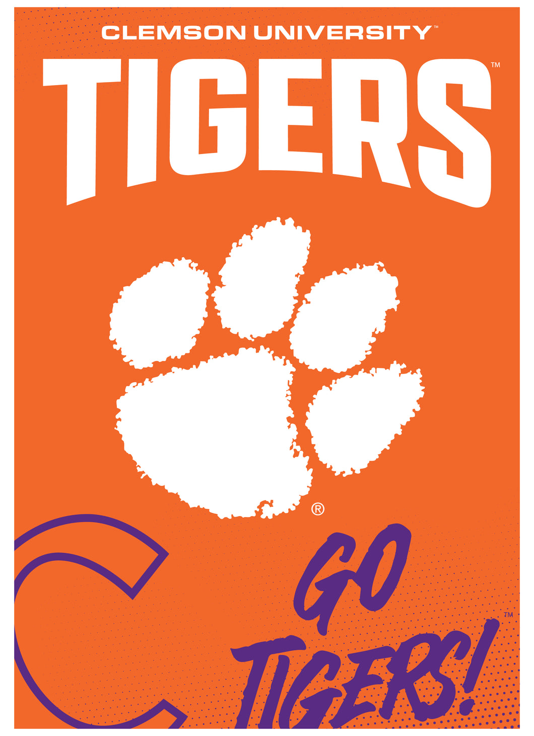 Clemson Tigers Vintage Collegiate Poster – Officially Licensed College Wall Art 