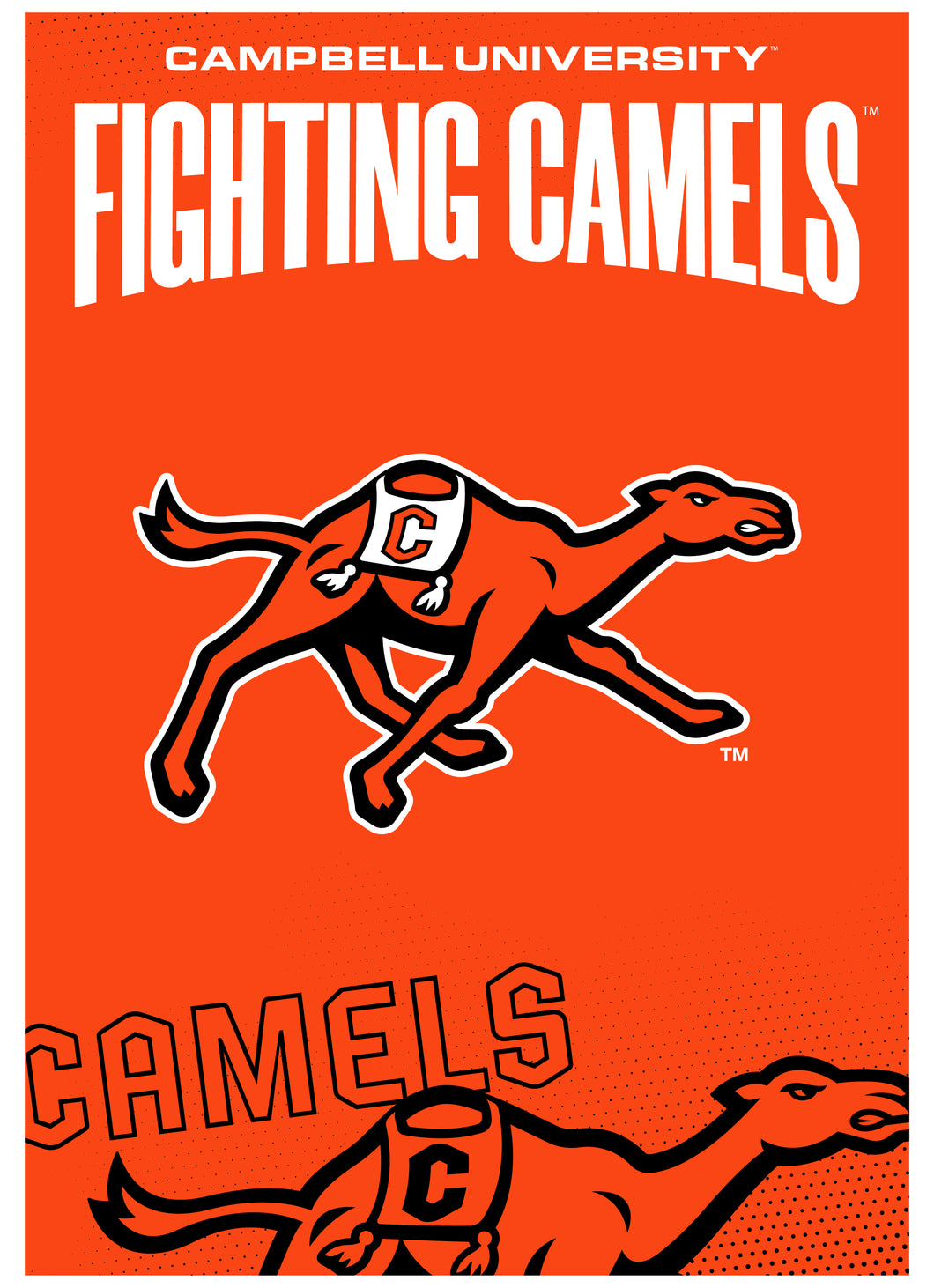 Campbell University Fighting Camels Vintage Collegiate Poster – Officially Licensed College Wall Art 