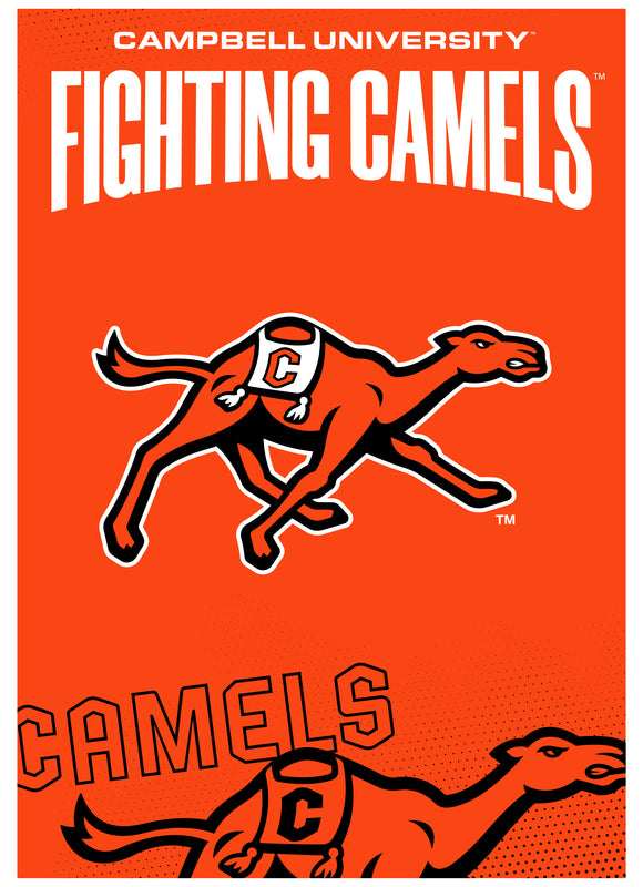 Campbell University Fighting Camels Vintage Collegiate Poster – Officially Licensed College Wall Art 