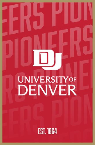 University of Denver Pioneers Vintage College Poster Officially Licensed Collegiate Product 16 x 24-Inches