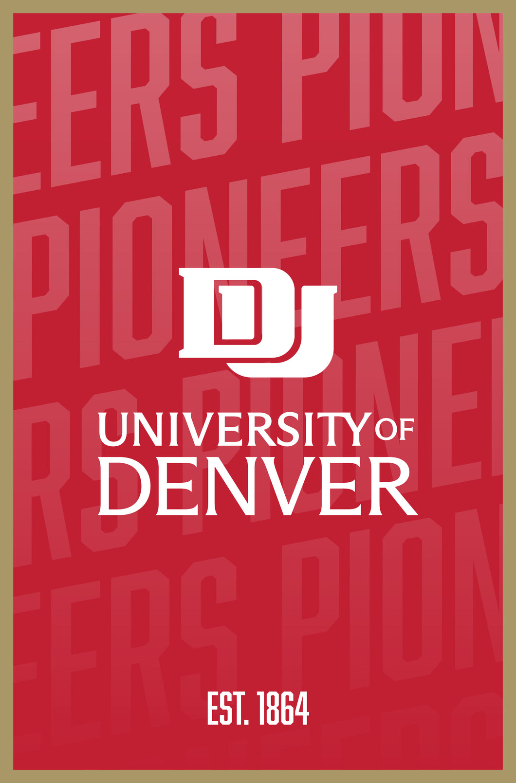 University of Denver Pioneers Vintage College Poster Officially Licensed Collegiate Product 16 x 24-Inches