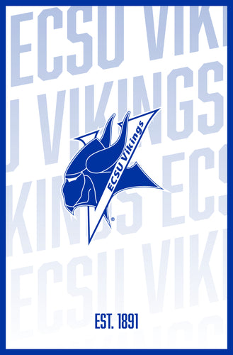 Elizabeth City State University Vintage College Poster Officially Licensed Collegiate Product 16 x 24-Inches