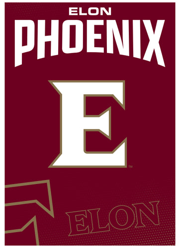 Elon University Vintage Collegiate Poster – Officially Licensed College Wall Art 