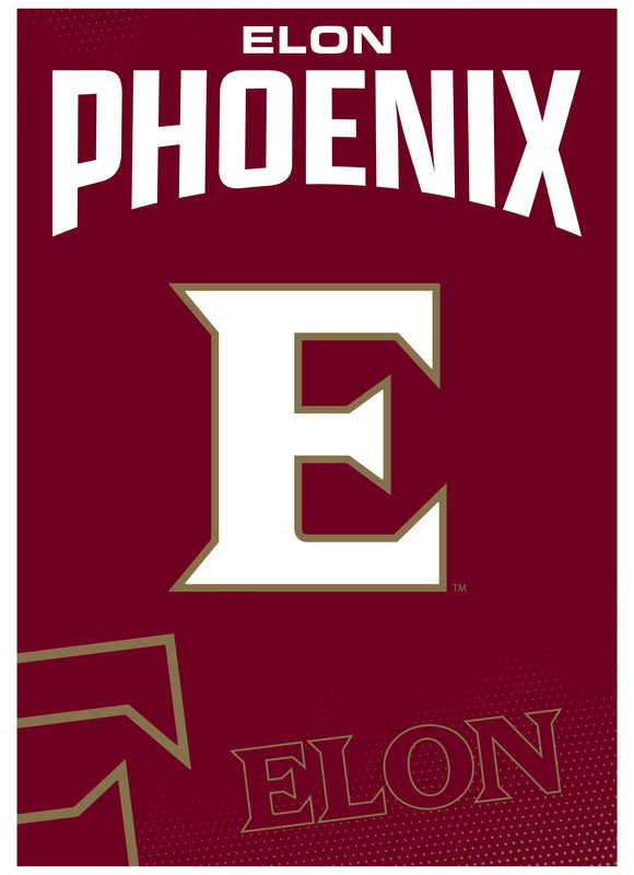 Elon University Vintage Collegiate Poster – Officially Licensed College Wall Art 