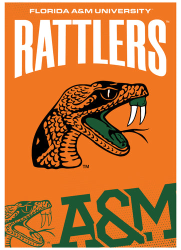 Florida A&M Rattlers Vintage Collegiate Poster – Officially Licensed College Wall Art 
